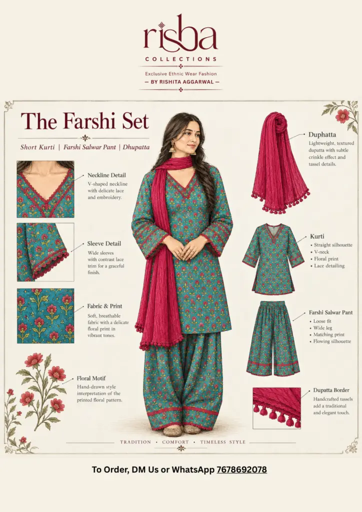 DEEP TEAL GREEN FARSHI